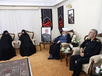 دیدار ریٔیس دفتر رهبر انقلاب با خانواده شهید سلامی