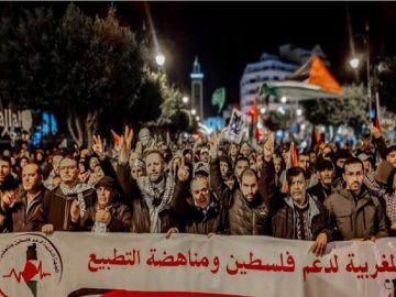 تظاهرات در شهر«طنجه» مغرب در حمایت از فلسطین