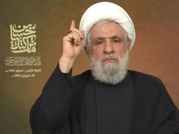 تاثیر سخنرانی قاطع شیخ نعیم بر مواضع دولت لبنان مقابل آمریکا