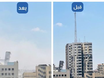 دومین برج مسکونی غزه هدف حملات صهیونیست‌ها قرار گرفت