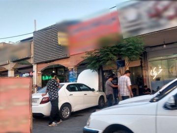 بحران صنوف مزاحم در قلب پرند؛ بلوار امام خمینی به تعمیرگاه خودرو بدل شد+تصویر