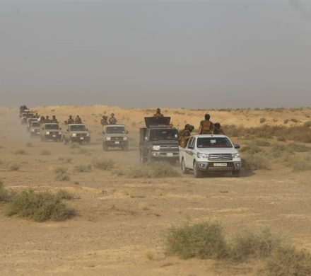 رزمایش حشد الشعبی در نزدیک مرز با سوریه